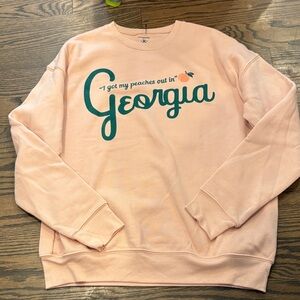 Peach Georgia Sweatshirt new without tags
